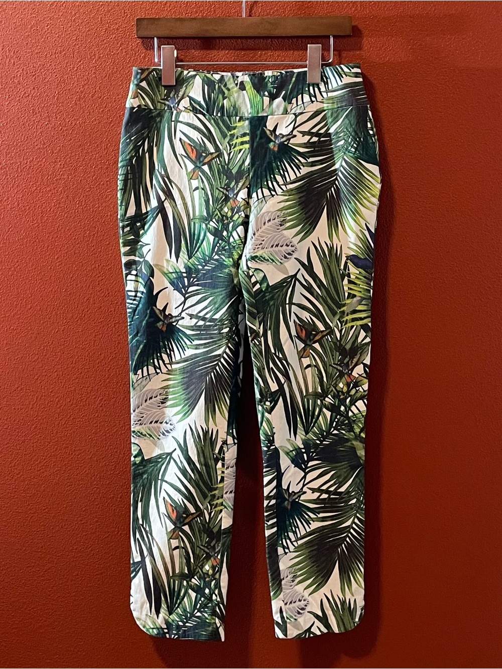 Soft Surroundings Women’s Pretty Palms Jungle Safari Pull On Stretch Pants